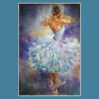 Ballet Dancer - Quick Turn - November page of Dance & Ballet calendar - Images of paintings of Woking Surrey England Artist Sera Knight