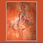 Ballet Dancer 2 - October page of Calendar of Ballet & Dance paintings by Horsell Woking Surrey Artist Sera Knight